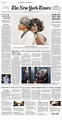 The Aug 11, 2020 front page of the New York Times features descendants ...