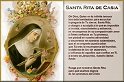 Santa María, Madre de Dios y Madre nuestra: Estampa Oración a Santa Rita