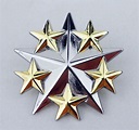 US NAVY GENERAL ADMIRAL OFFICER SIX STAR BADGE PIN US NAVY RANK ...