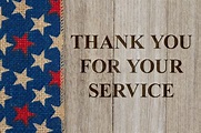 Thank You for Your Service Message Stock Photo - Image of stars ...