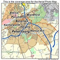 Aerial Photography Map of Petersburg, VA Virginia
