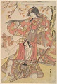 Katsukawa Shunshō 勝川春章 | Segawa Kikunojo III as a Woman Standing under ...