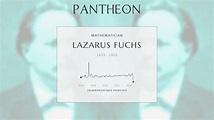 Lazarus Fuchs Biography - German mathematician | Pantheon
