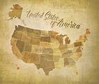 Free download Vintage United States of America USA Map with ...