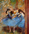 Dancers in Blue 1895 Painting | Edgar Degas Oil Paintings