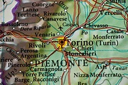 Turín Italia Mapa Foto de stock y más banco de imágenes de Cartografía ...