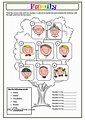 FAMILY | Family worksheet, Family tree worksheet, Family tree for kids