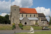 Statue of Saint Cuthman and St. Andrew's Church, Steyning - Beautiful ...