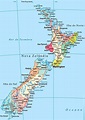 Mapa da Nova Zelândia / Nova Zelândia mapa online