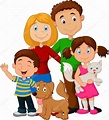 Ilustración vectorial de dibujos animados familia feliz | Family ...