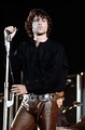Jim Morrison of The Doors during a performance at... - Eclectic Vibes Henry Diltz, Ray Manzarek ...