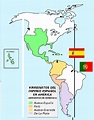 Paisajeducativo: Mapa de los virreinatos españoles en América