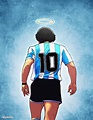 Dibujo De Diego Maradona D10S | Messi, Soccer art, Football artwork