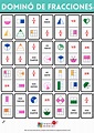 Domino A Color De Fracciones Para Imprimir Gratis 28 Piezas En Hoja A4 ...