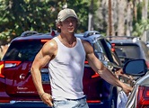 A jacked Jeremy Allen White is seen in LA as his new film, The Iron ...
