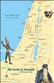 Land of Canaan - Color Map (72 DPI) 1-Year License - Bible Maps and Images