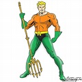 How to draw Aquaman from cartoons and comic books - Step by step ...