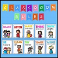 10Pcs Classroom Rules A4 Educational Posters Classroom Decoration ...