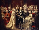 Prinny (later George the IV) being married to Princess Caroline of Brunswick. Princess Caroline ...