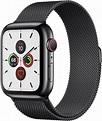 Apple Watch Series 5 GPS + Cellular, 44mm Space Black Stainless Steel ...
