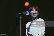 Luci Martin, singer with 'Chic', during a live concert performance by ...