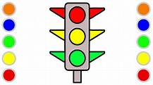 Traffic Light Drawing | Traffic Light Coloring Pages for Kids | Traffic ...