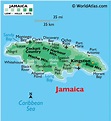 Jamaica Large Color Map