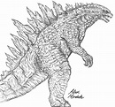 Godzilla Sketch at PaintingValley.com | Explore collection of Godzilla ...