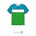 Diseño de camiseta con bandera de uzbekistán plantilla de vector de ...