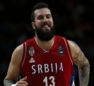 Serbia's Miroslav Raduljica with lucky tip-in bucket. That mattered ...