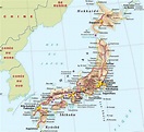 Japão mapa detalhado Detalhado japão mapa (Ásia Leste da Ásia)