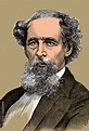 Charles Dickens portrait in line art illustration Stock Vector | Adobe ...