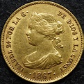 1867 Isabel II 4 Escudo Gold - Numismax