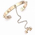 Valentino Rockstud Chained Cuff Bracelet & Ring Set | Gold bracelet ...