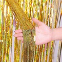 Metallic Foil Fringe Curtains Tinsel Curtain Photo Backdrop Birthday ...