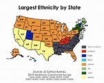 The American Mosaic: Map of America's Largest Ethnic Groups