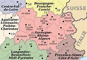 Carte de l'Auvergne-Rhône-Alpes - Auvergne-Rhône-Alpes cartes de la région