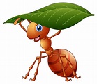 Ilustración de vector de hormiga de dibujos animados sosteniendo una ...