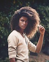 French-African male model Cohé Paroix (guys, long hair, curly ...