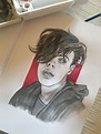 Yungblud painted with watercolors. Drawing Examples, Cool Art Drawings ...