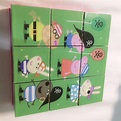 Peppa pig 粉紅豬小妹 彩色六面拼圖 (9塊) 立體方塊 益智玩具二手, 興趣及遊戲, 玩具與遊戲在旋轉拍賣
