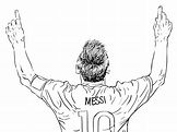 Básico Lionel Messi para colorear, imprimir e dibujar –ColoringOnly.Com
