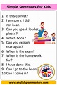 10 Simple Sentences for Kids - TrentfvHiggins