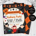 Halloween invitación para fiesta de disfraces de niños | Etsy