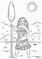 Dibujo de Princesa Moana (Vaiana) para colorear | Dibujos para colorear ...