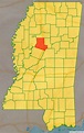 Map of Carroll County, Mississippi