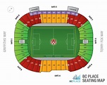Bc place seat map - Bc place stadium map (British Columbia - Canada)