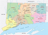 Connecticut Counties Map | Mappr