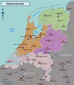 Grande regiones mapa de los Países Bajos | Países Bajos | Europa ...