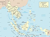 Mapa Politico Del Sudeste Asiatico Para Imprimir